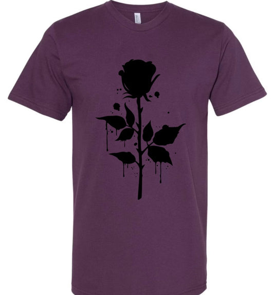 Dripping Rose - PLUM - T-Shirt