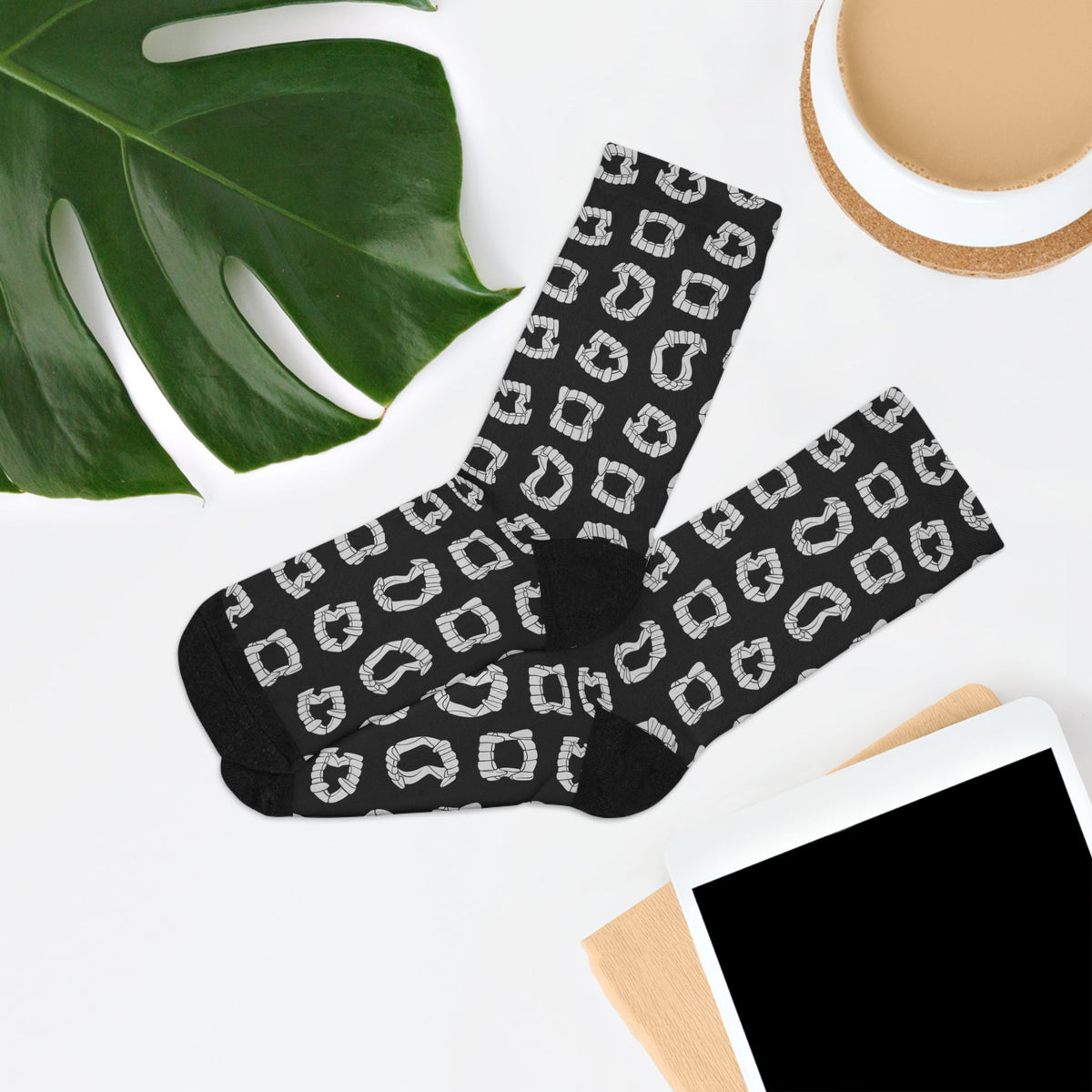 Vampire Teeth Recycled Poly Socks (Adults)