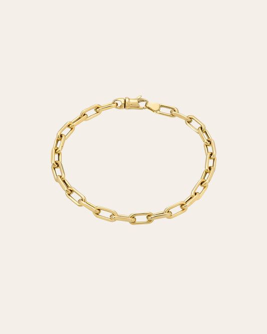 14k Gold Large Open Link Chain Anklet