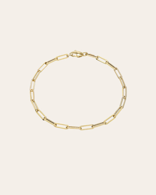 14k Gold Large Paper Clip Chain Anklet