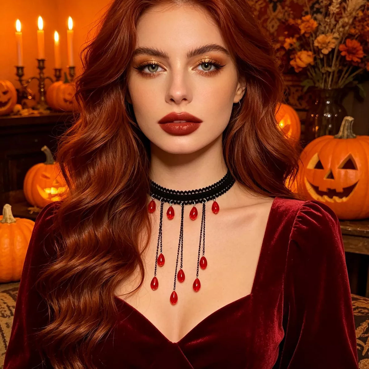 Mourning Drops Gothic Choker