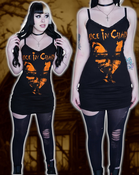Alice in Chains (Rooster) Lace Strap Dress