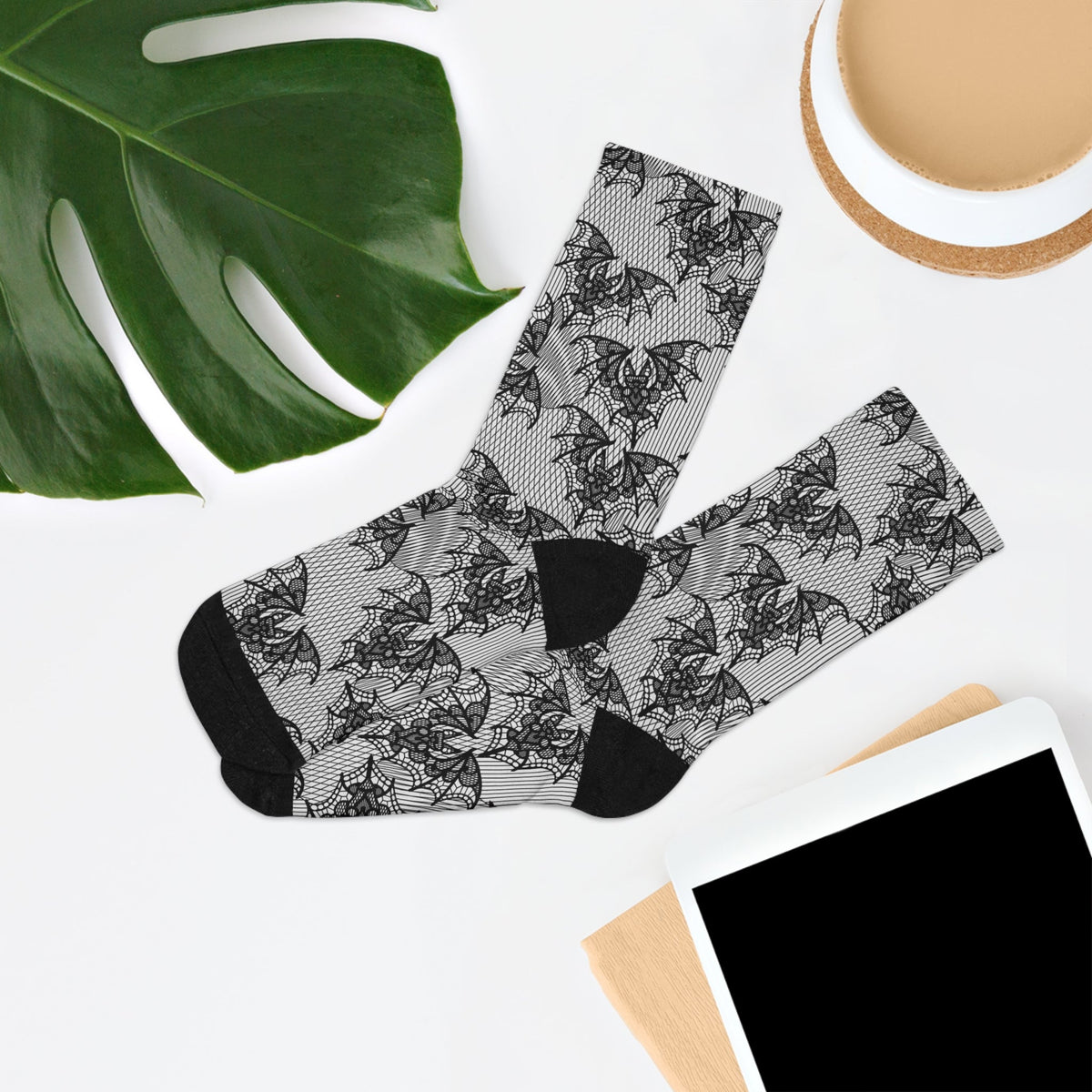 Lace Bat Recycled Poly Socks