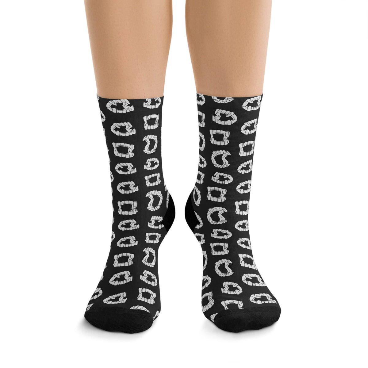 Vampire Teeth Recycled Poly Socks (Adults)
