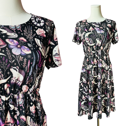 T-shirt Dress - Nightime Creatures