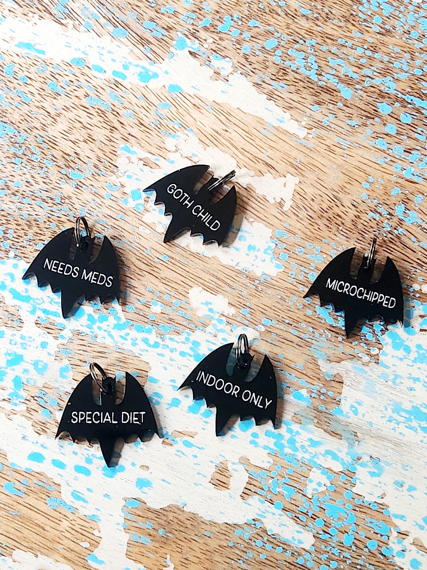 Goth Bat Pet Collar Charm - More Options