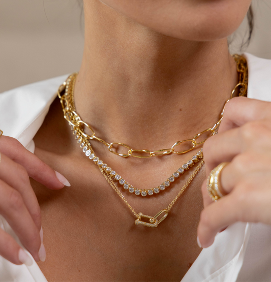 Link Pave Necklace