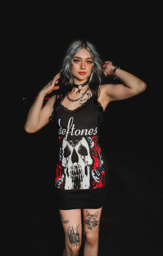Deftones Lace Strap Dress