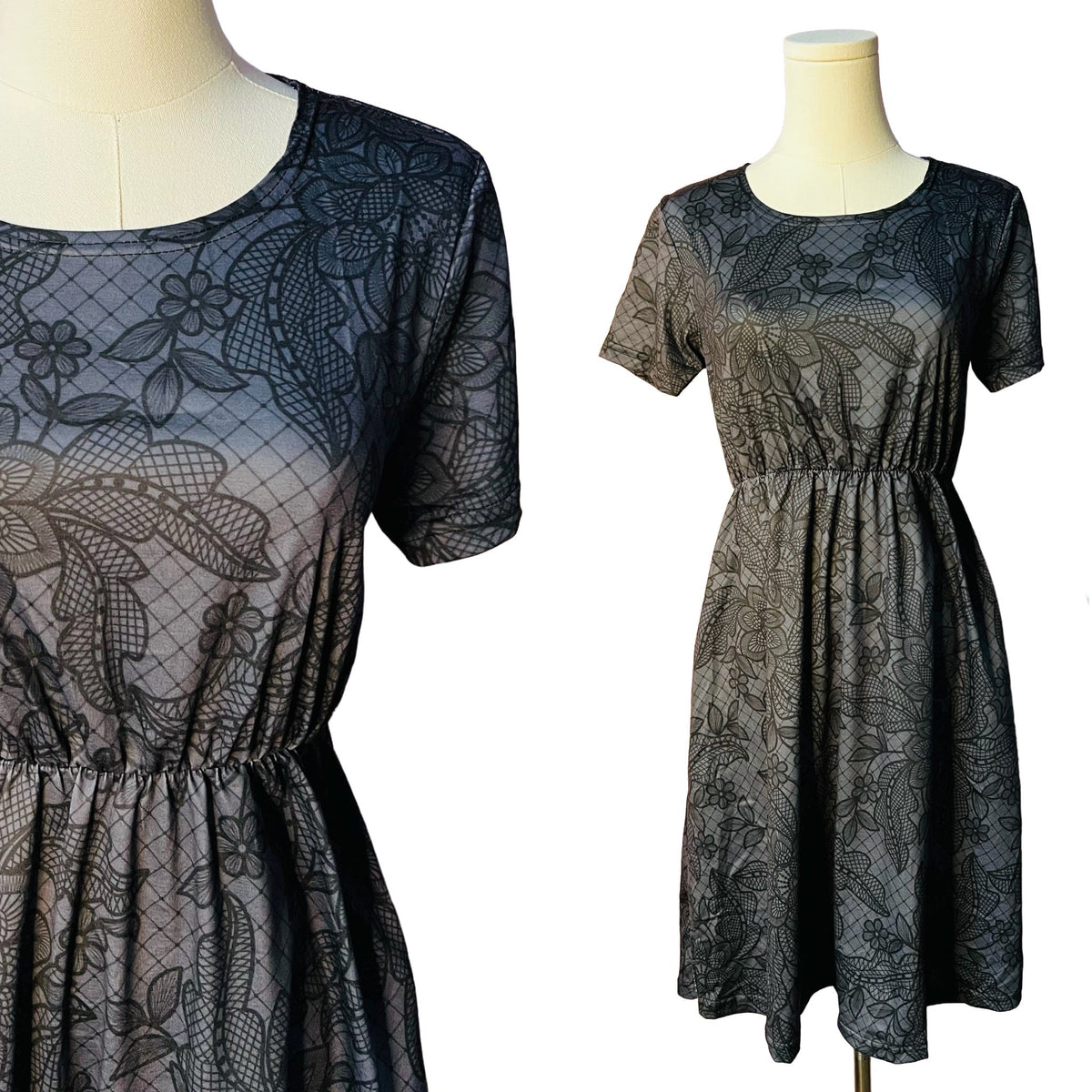T-shirt Dress - Floral Lace