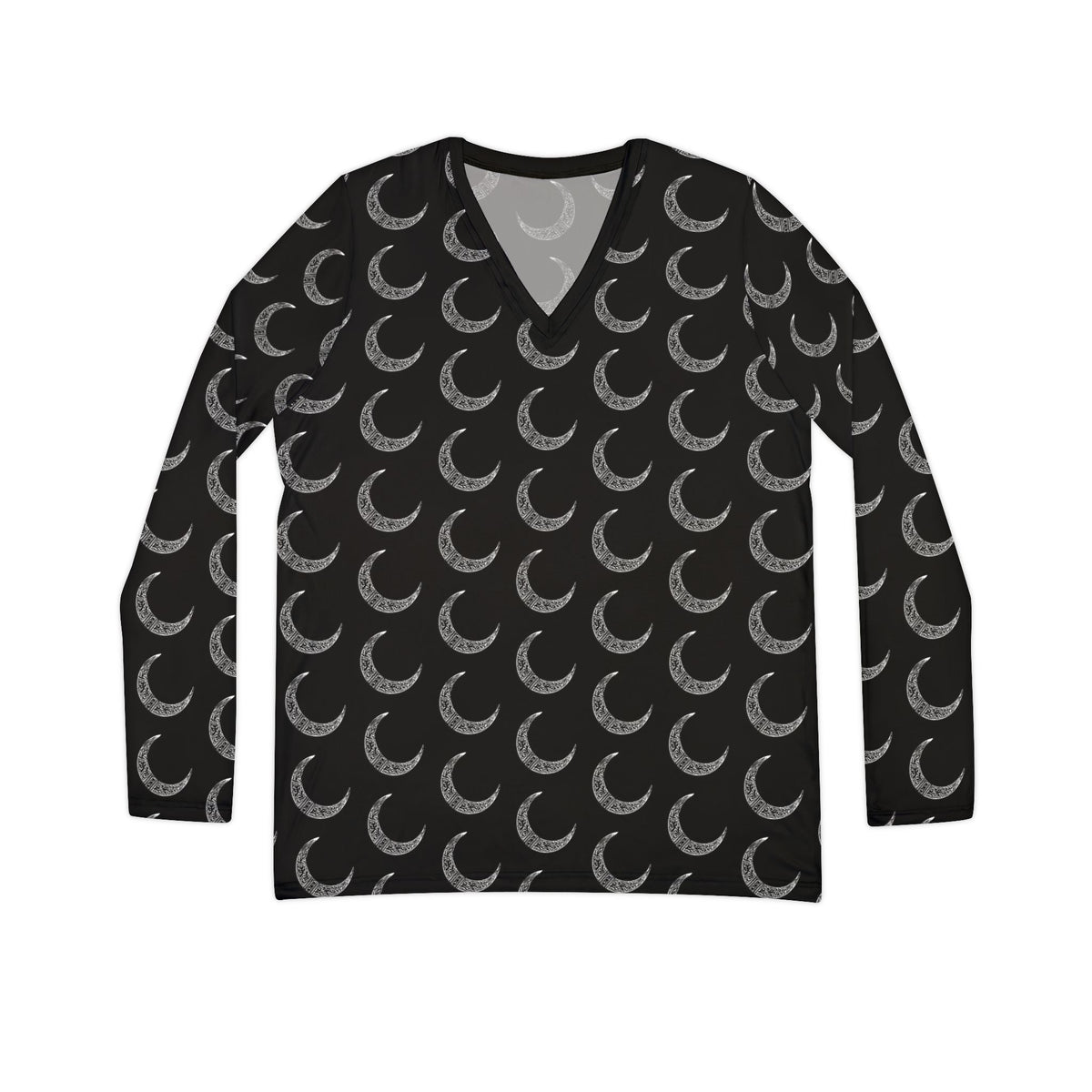 Victorian Crescent Moon Long Sleeve T-Shirt (Womens Cut)