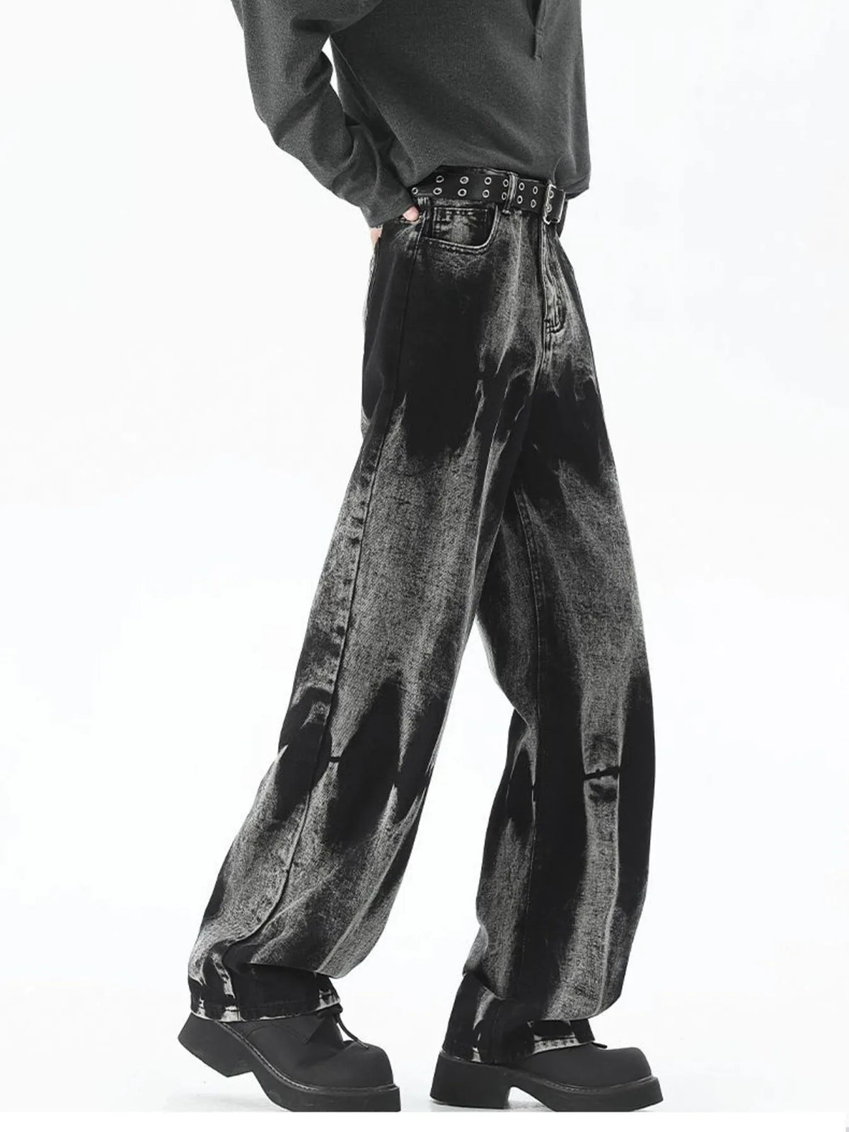 Smoke Signal Washed Wide-Leg Jeans