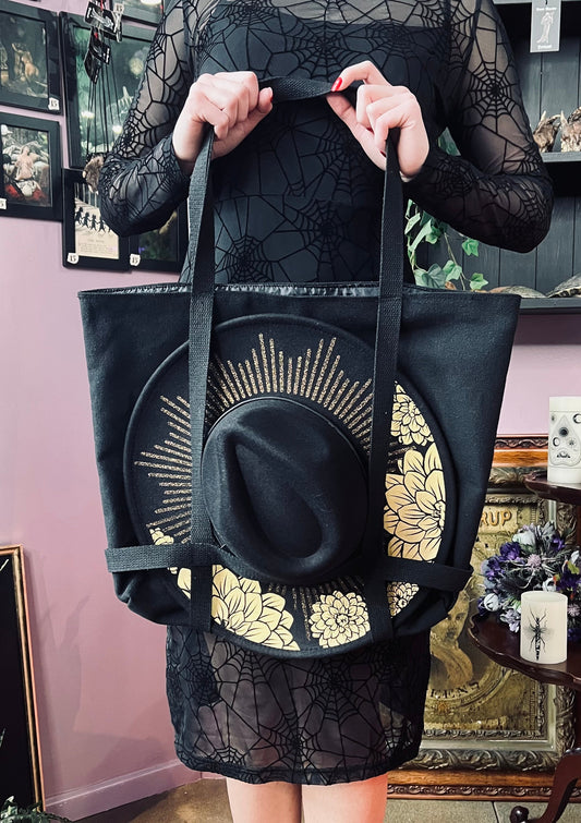 Brimmed Hat Bag - Large Heavy Duty Tote with Straps to Carry Your Favorite Hat! - READY TO SHIP
