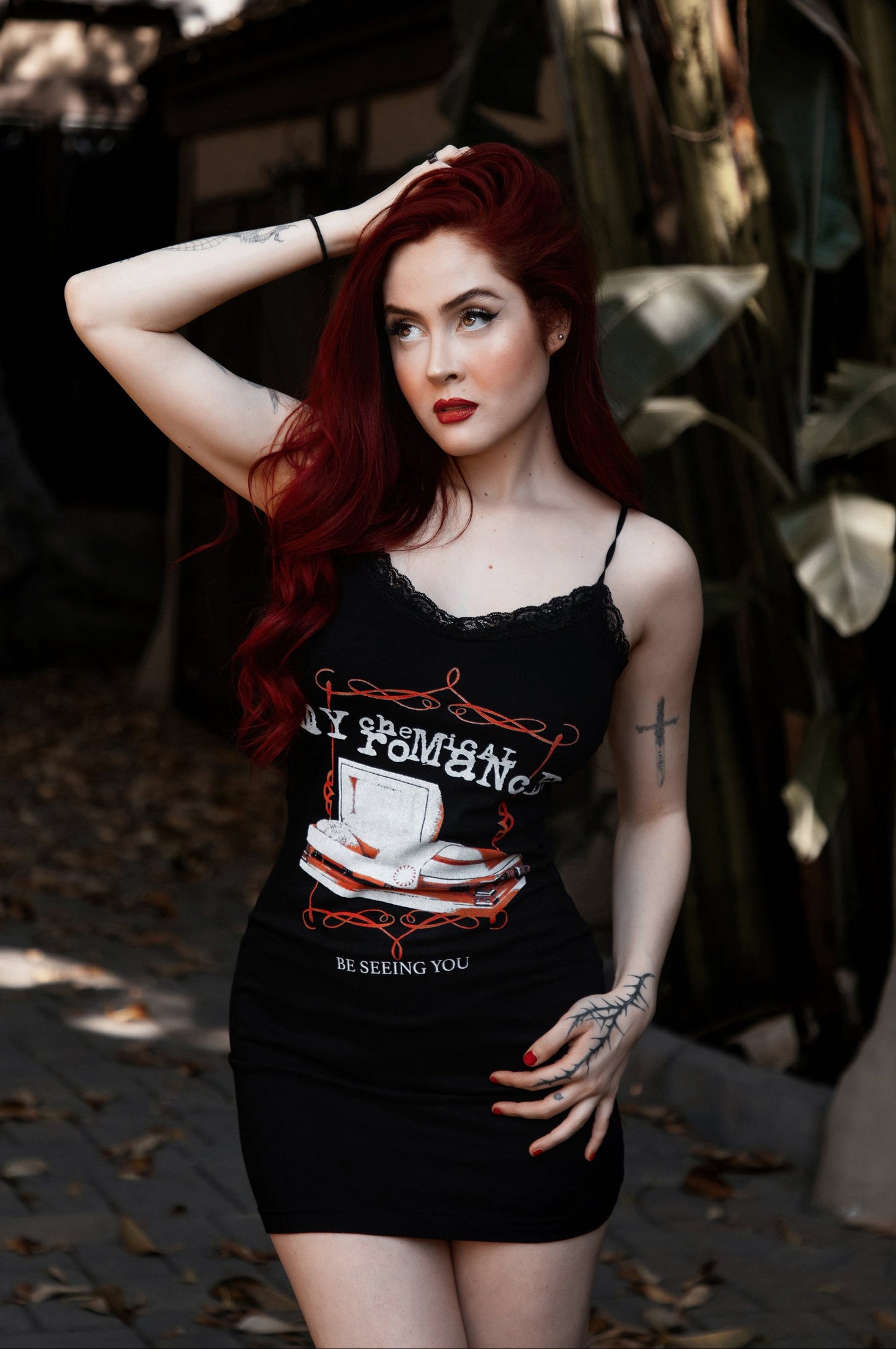 My Chemical Romance Lace Strap Dress (Be seeing you)