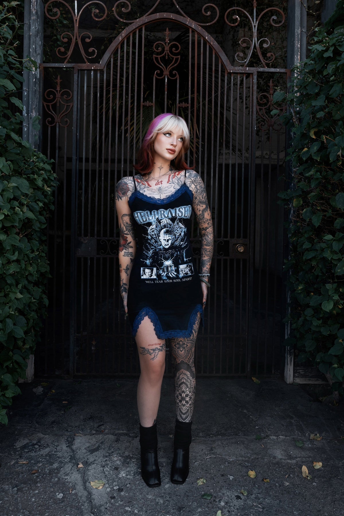 Hellraiser Slit Lace Dress