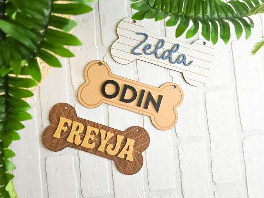Personalized Dog Bone Crate Name Sign