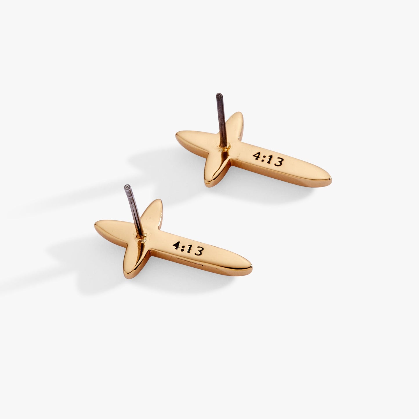 4:13 Cross Stud Earrings