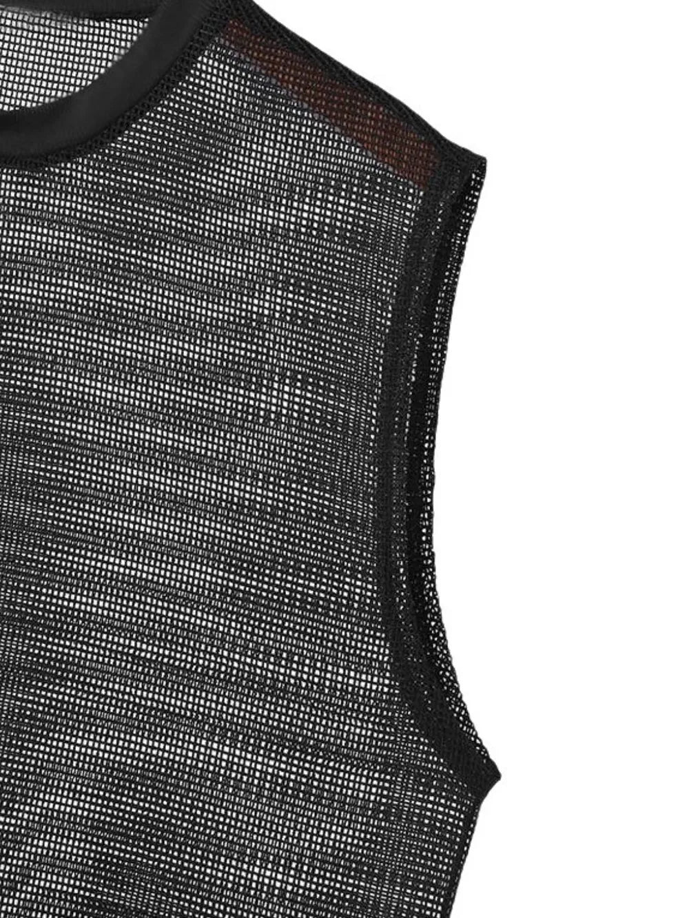Static Mesh Sleeveless Top
