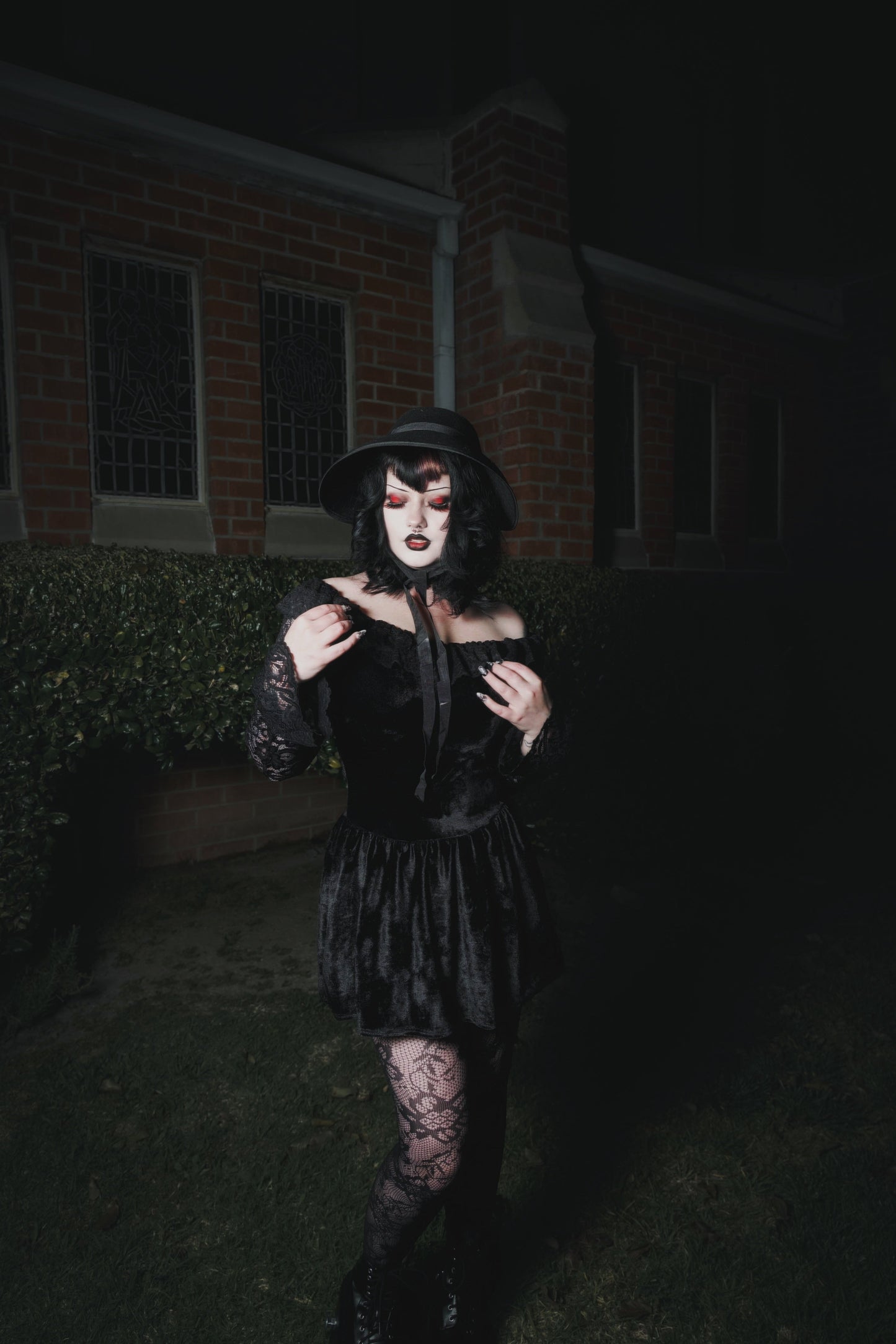 Black Widow Velvet Dress
