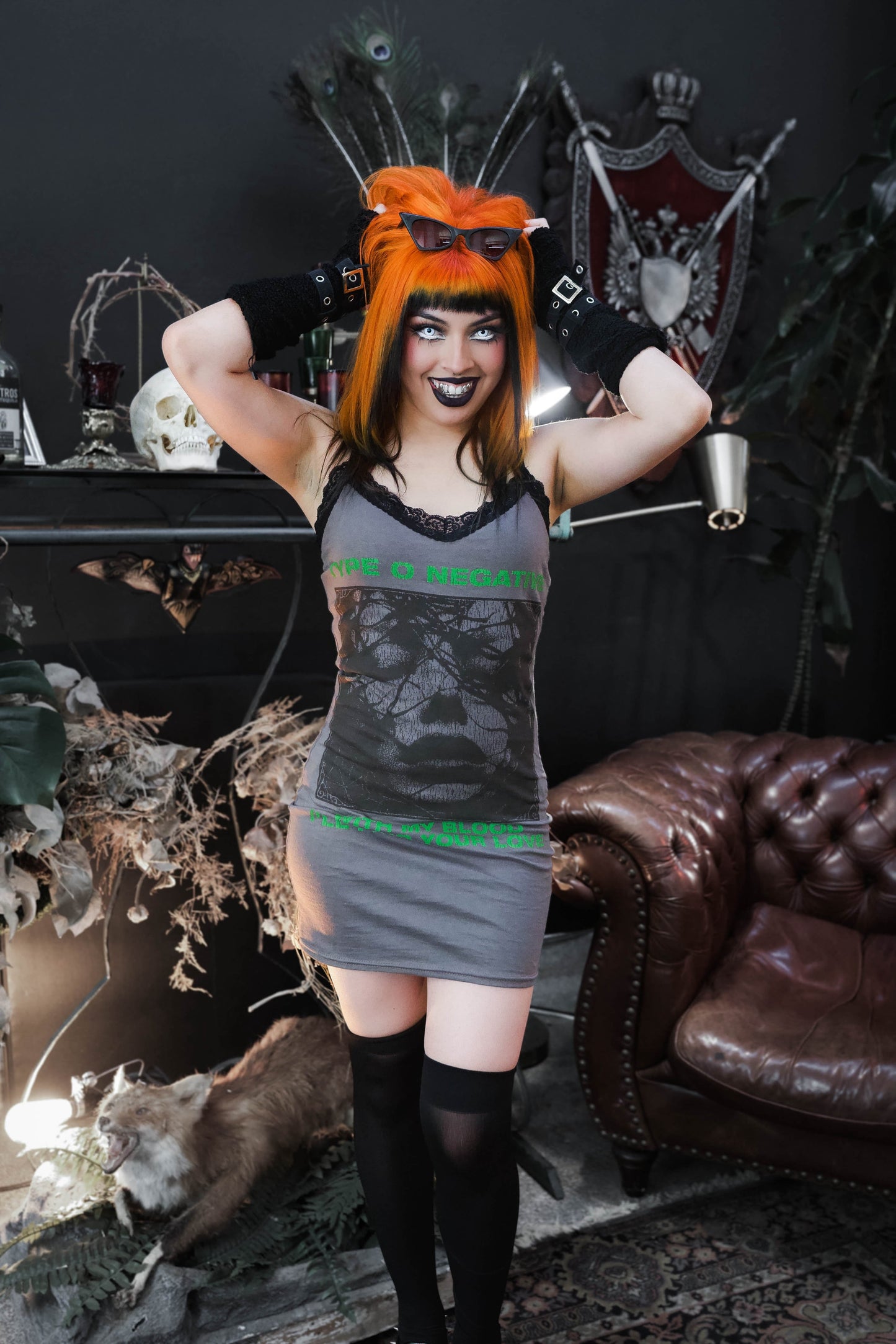 Type O Negative Lace Strap Dress (With my love)