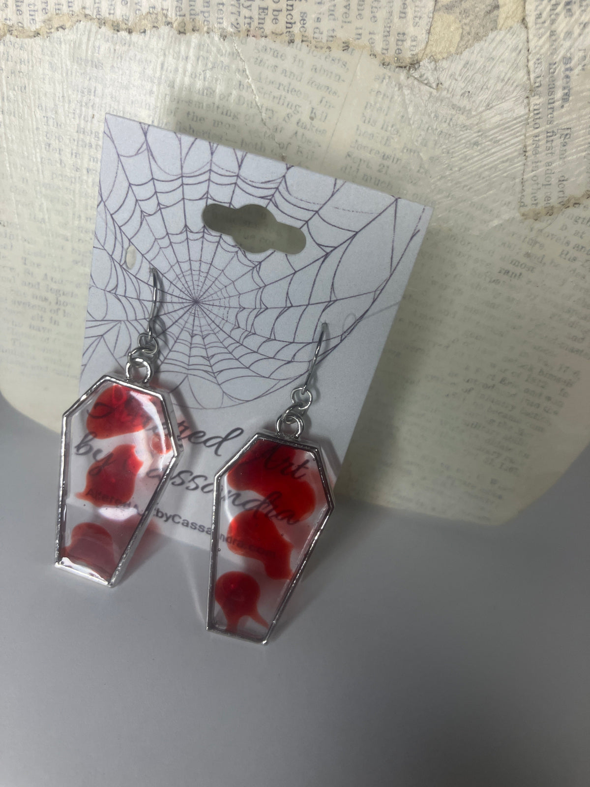 Gothic Coffin Bezel Resin Jewelry
