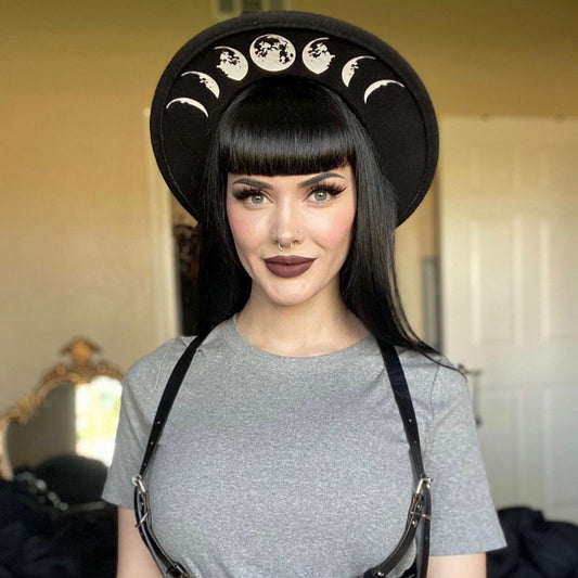 Vegan Felt Hat - Moon Phase