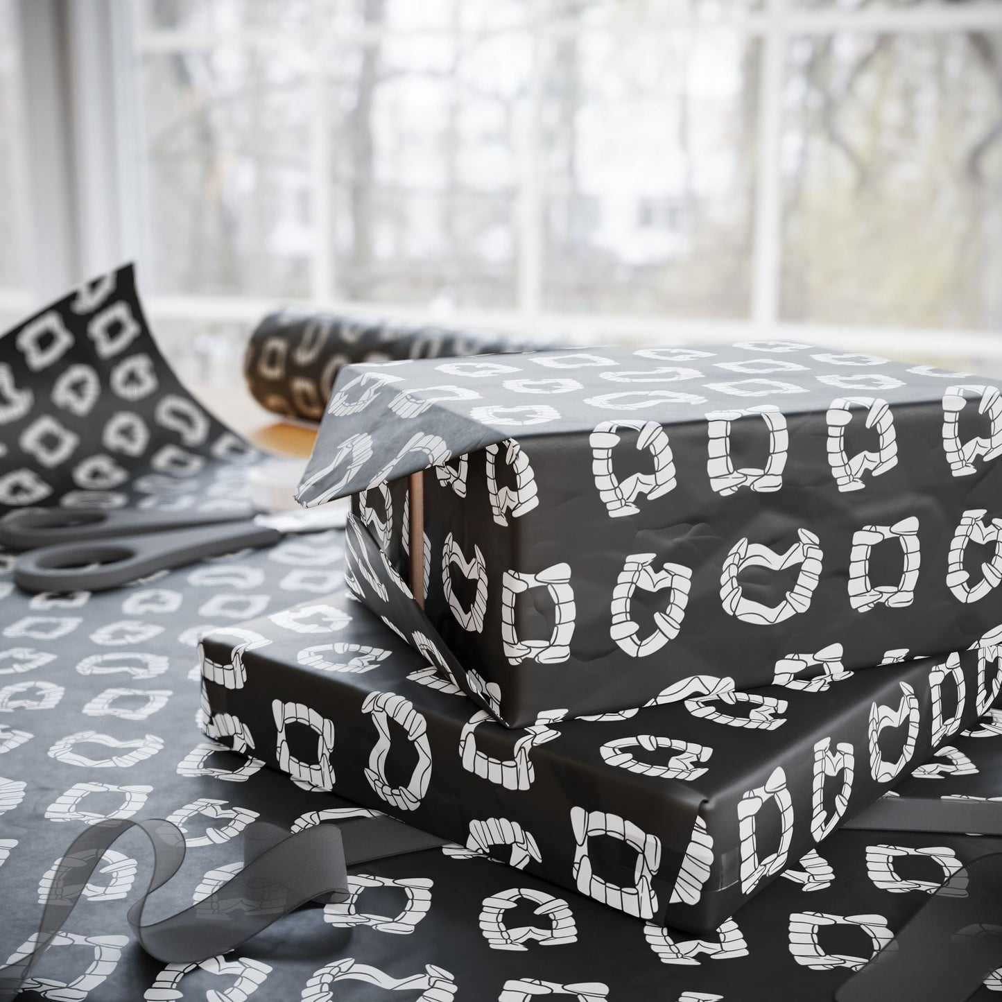 Vampire Teeth Wrapping Paper