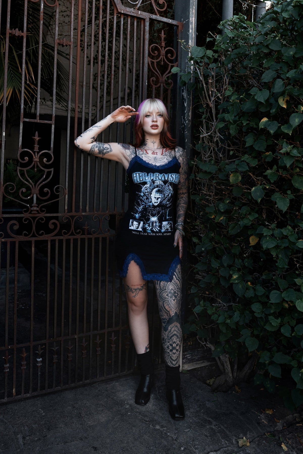 Hellraiser Slit Lace Dress