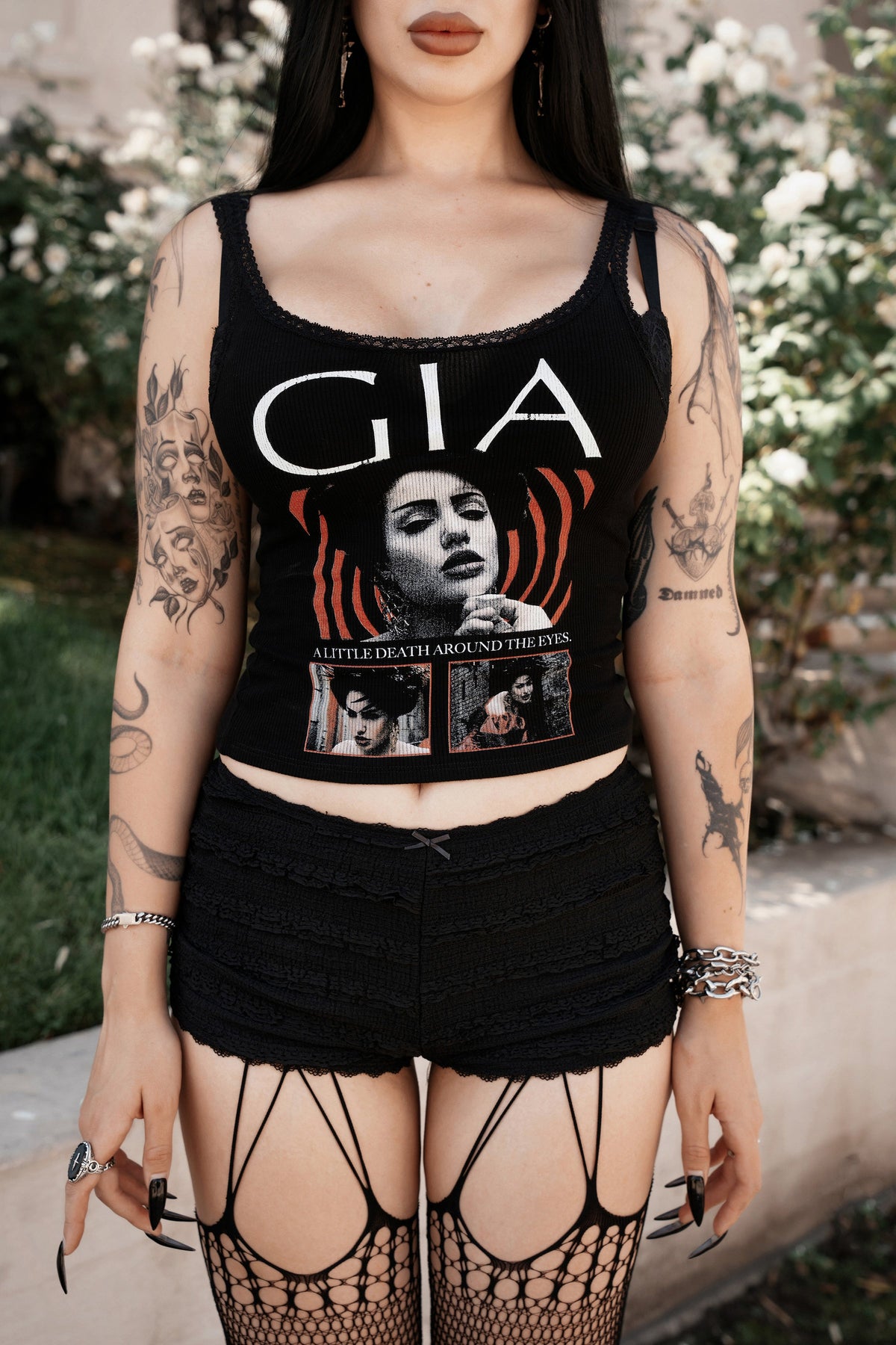 Gia Ribbed Lace Tank