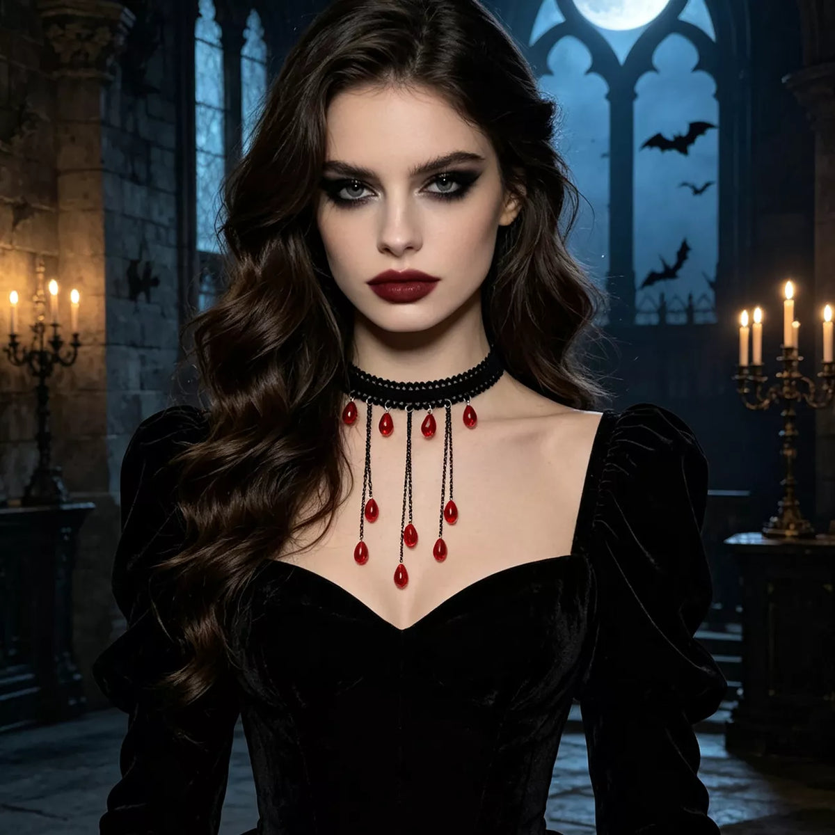 Mourning Drops Gothic Choker