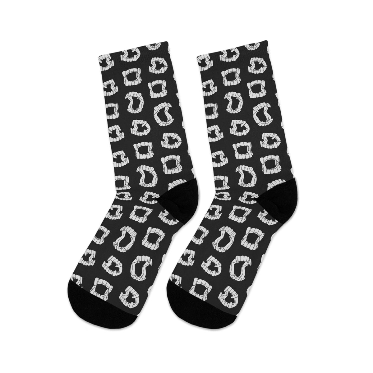 Vampire Teeth Recycled Poly Socks (Adults)