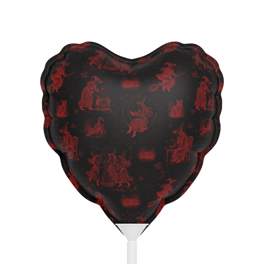 Witchy Toile Heart Shaped Balloon