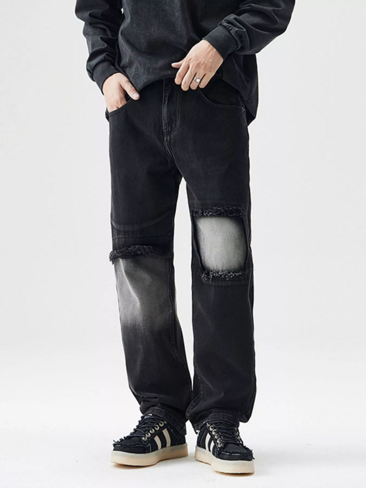 Deadbeat Distressed Loose-Fit Jeans