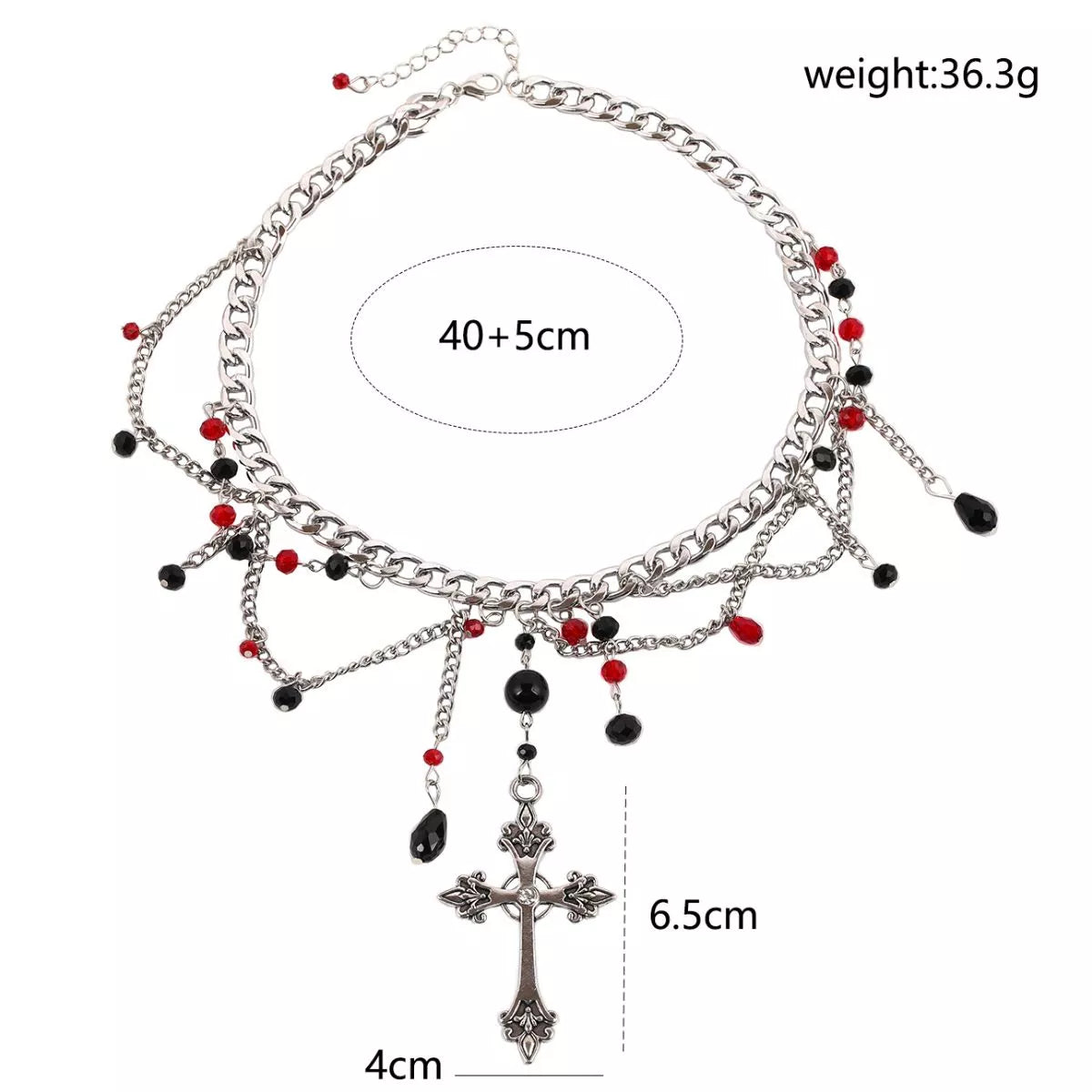 Blood Rosary Chain Necklace