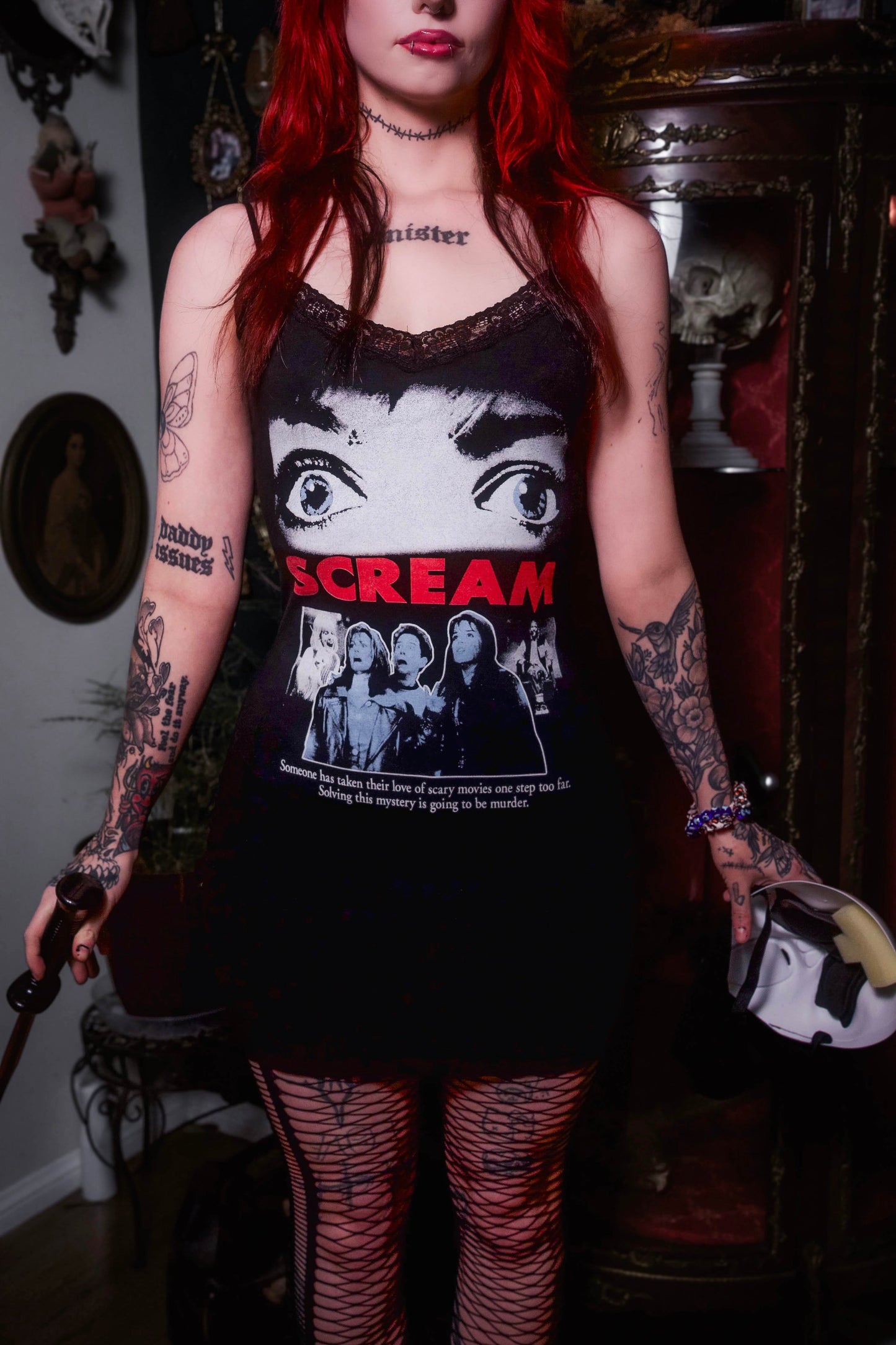 Scream Lace Strap Dress