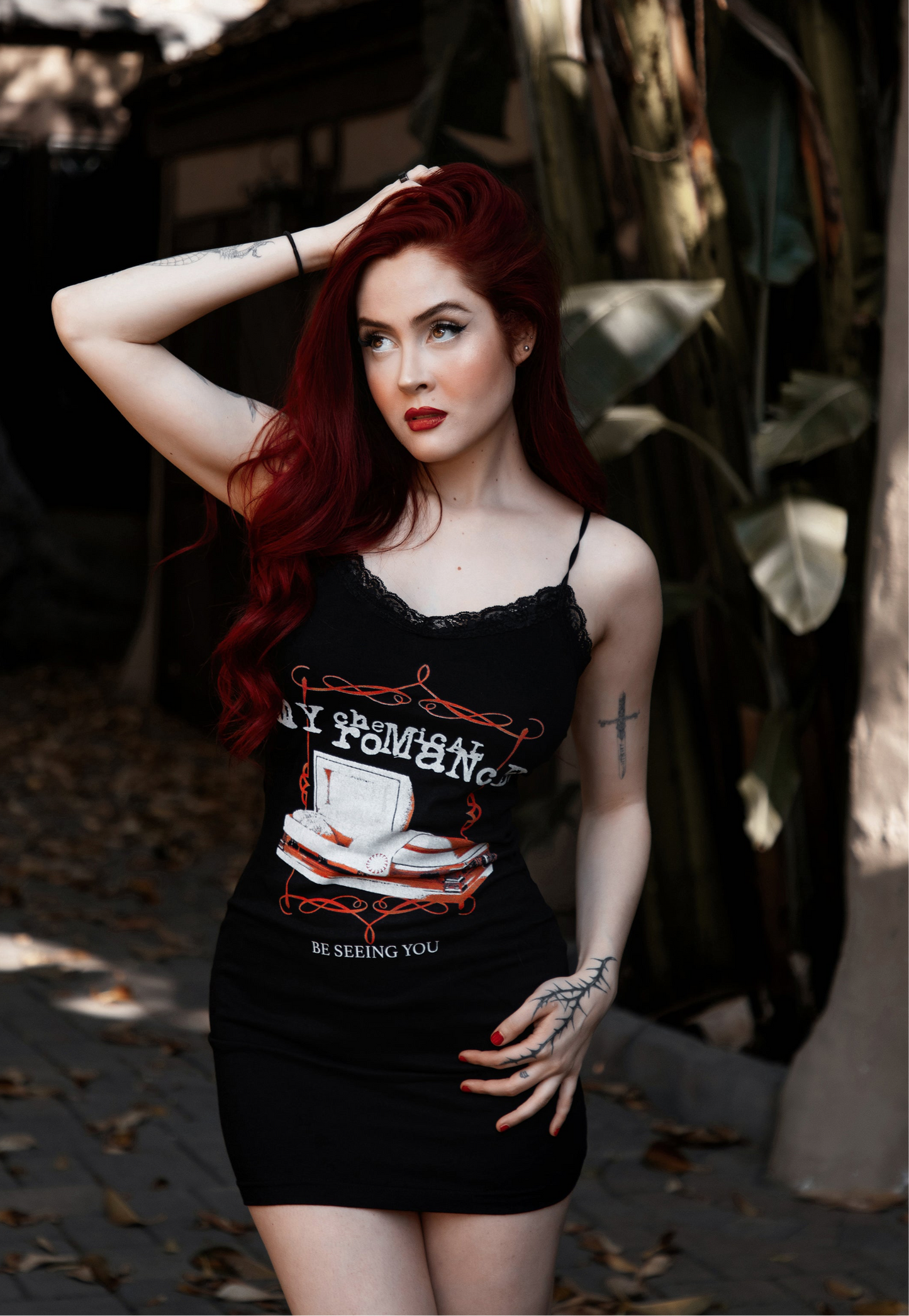 My Chemical Romance Lace Strap Dress (Be seeing you)