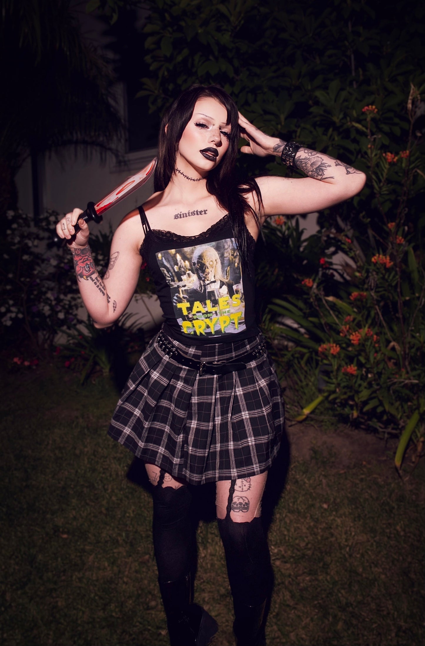 Tales from the Crypt Cropped Lace Tank (Limited edition)