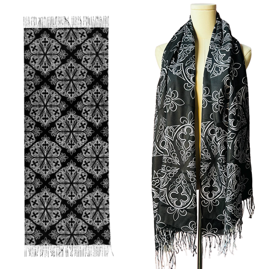 Vegan Scarf - Gothic Ornaments