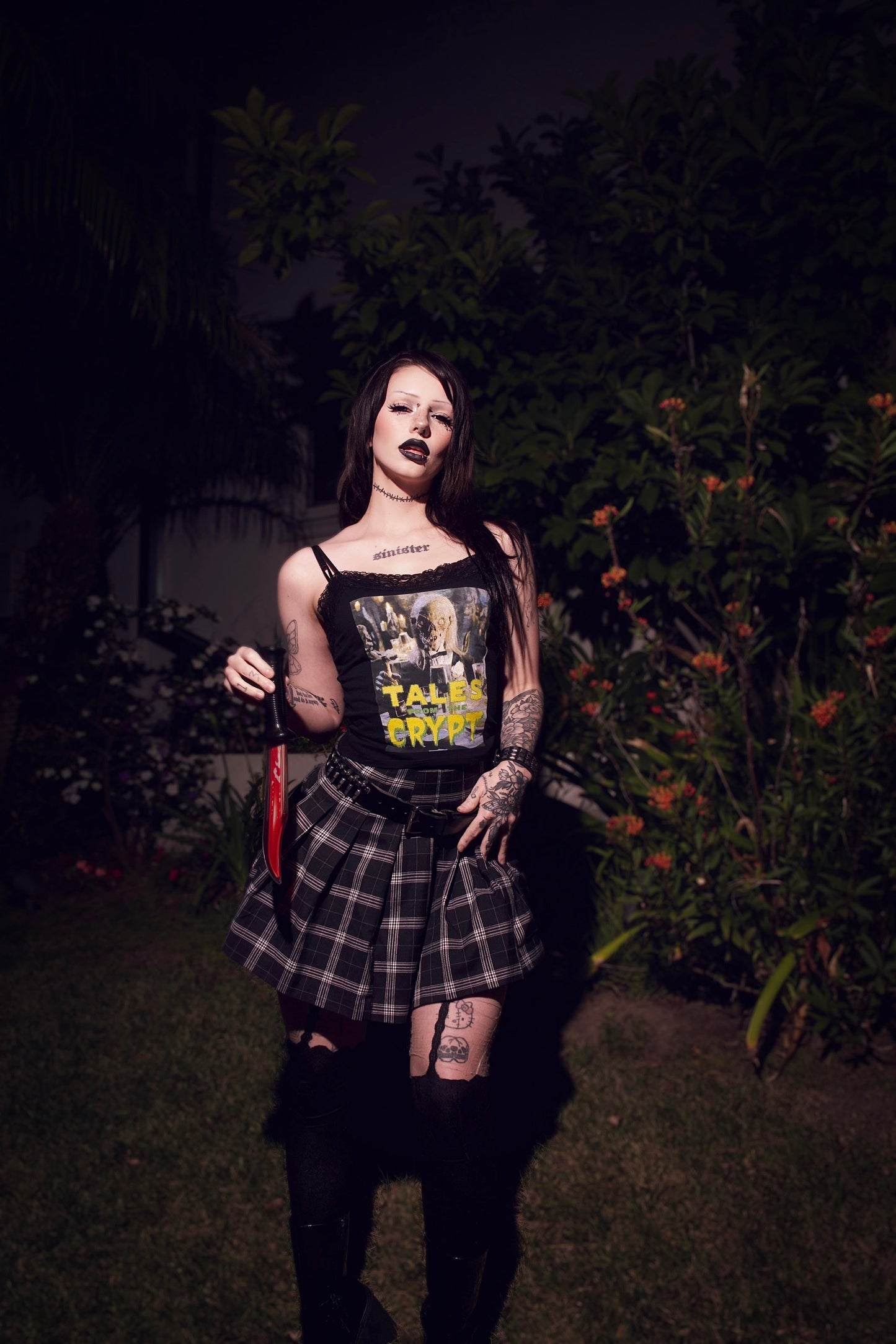 Tales from the Crypt Cropped Lace Tank (Limited edition)