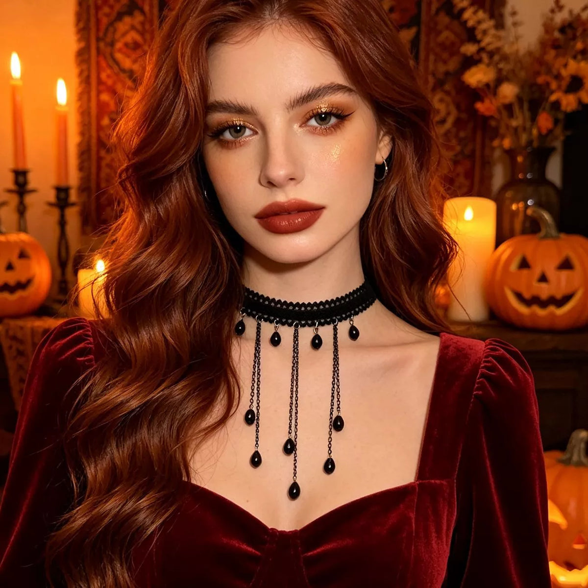 Mourning Drops Gothic Choker