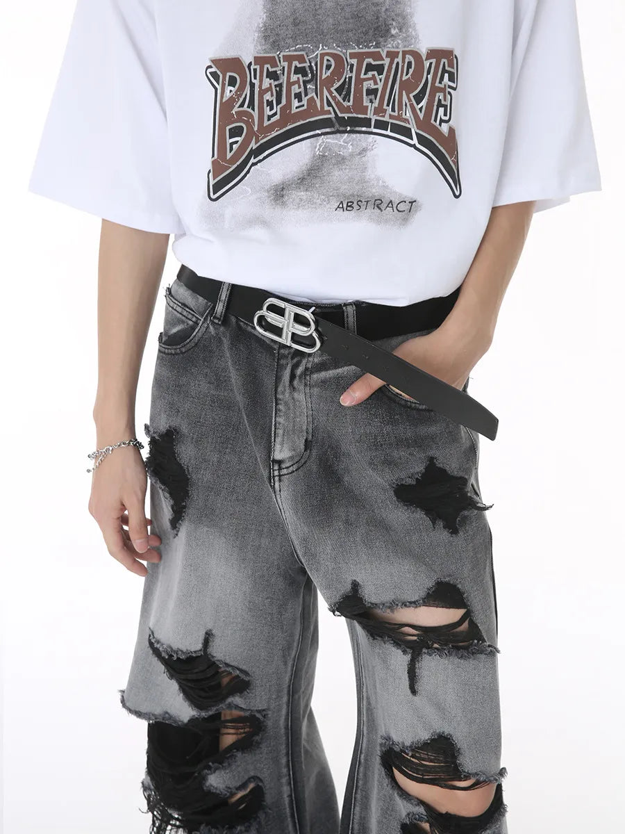 Wreckage Wide-Leg Jeans