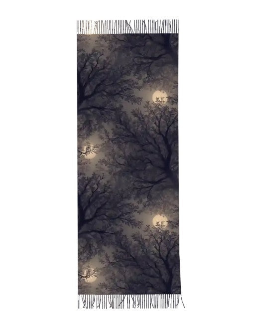 Vegan Scarf - Moonlit Forest