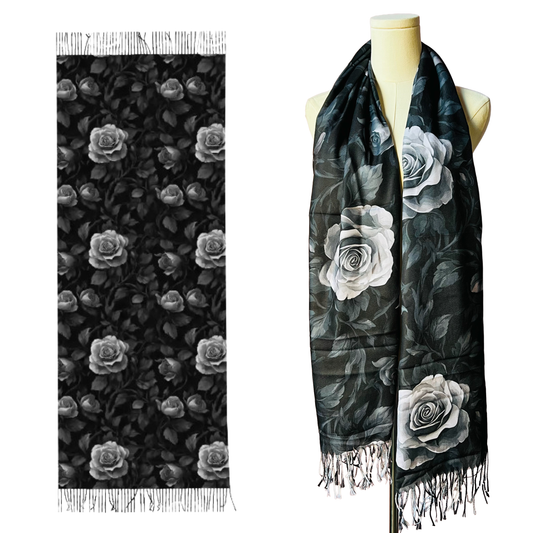 Vegan Scarf - Gothic Roses