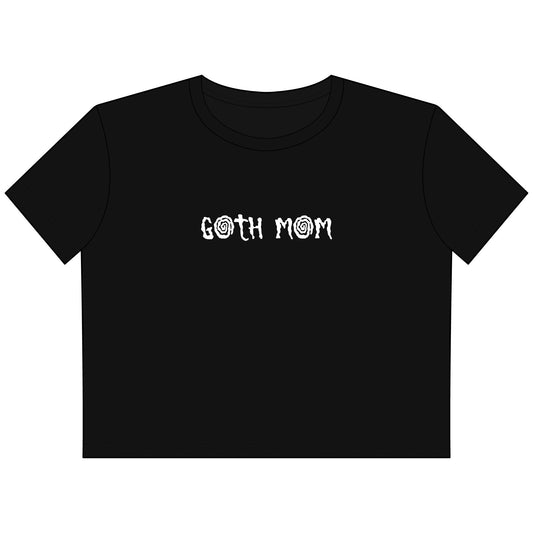 Whimisical Goth Mom Cropped Boxy Tee (Adults)