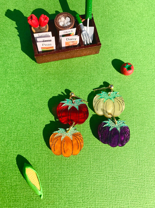 Heirloom Tomato Acrylic Earrings