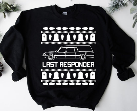 Ugly Christmas Sweater - Last Responder - Available in T-Shirt, Pullover, Hoodie, Tank or Long Sleeve