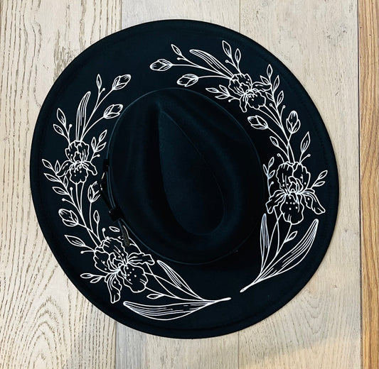 Vegan Felt Hat - XL Brim - Iris