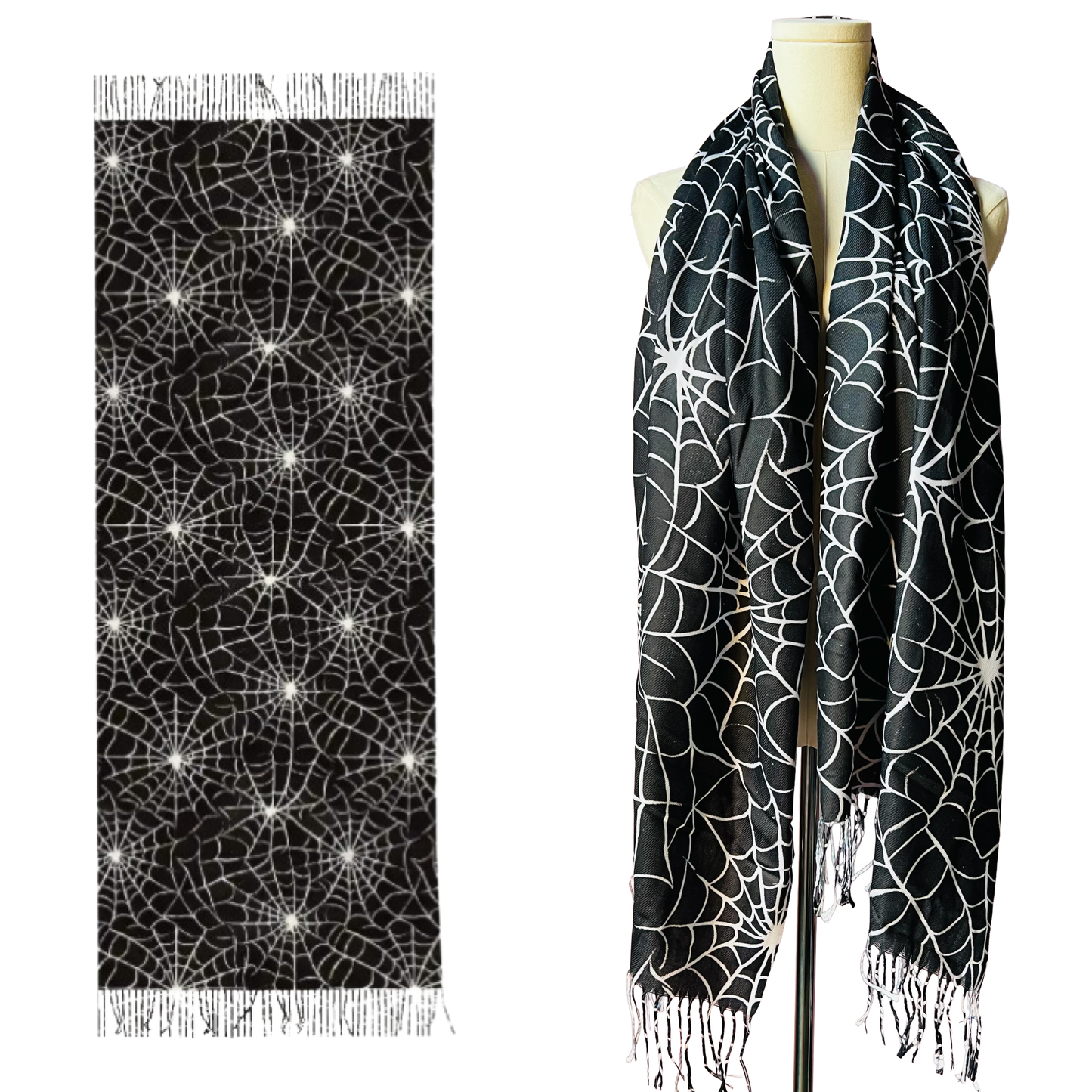 Vegan Scarf - Spider Webs