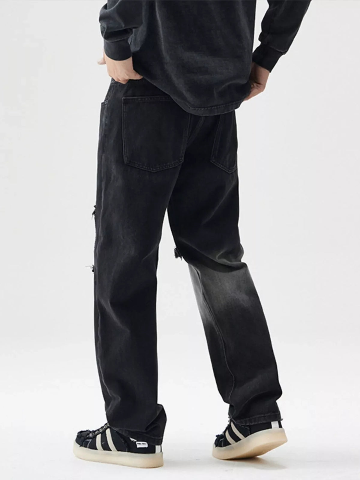 Deadbeat Distressed Loose-Fit Jeans