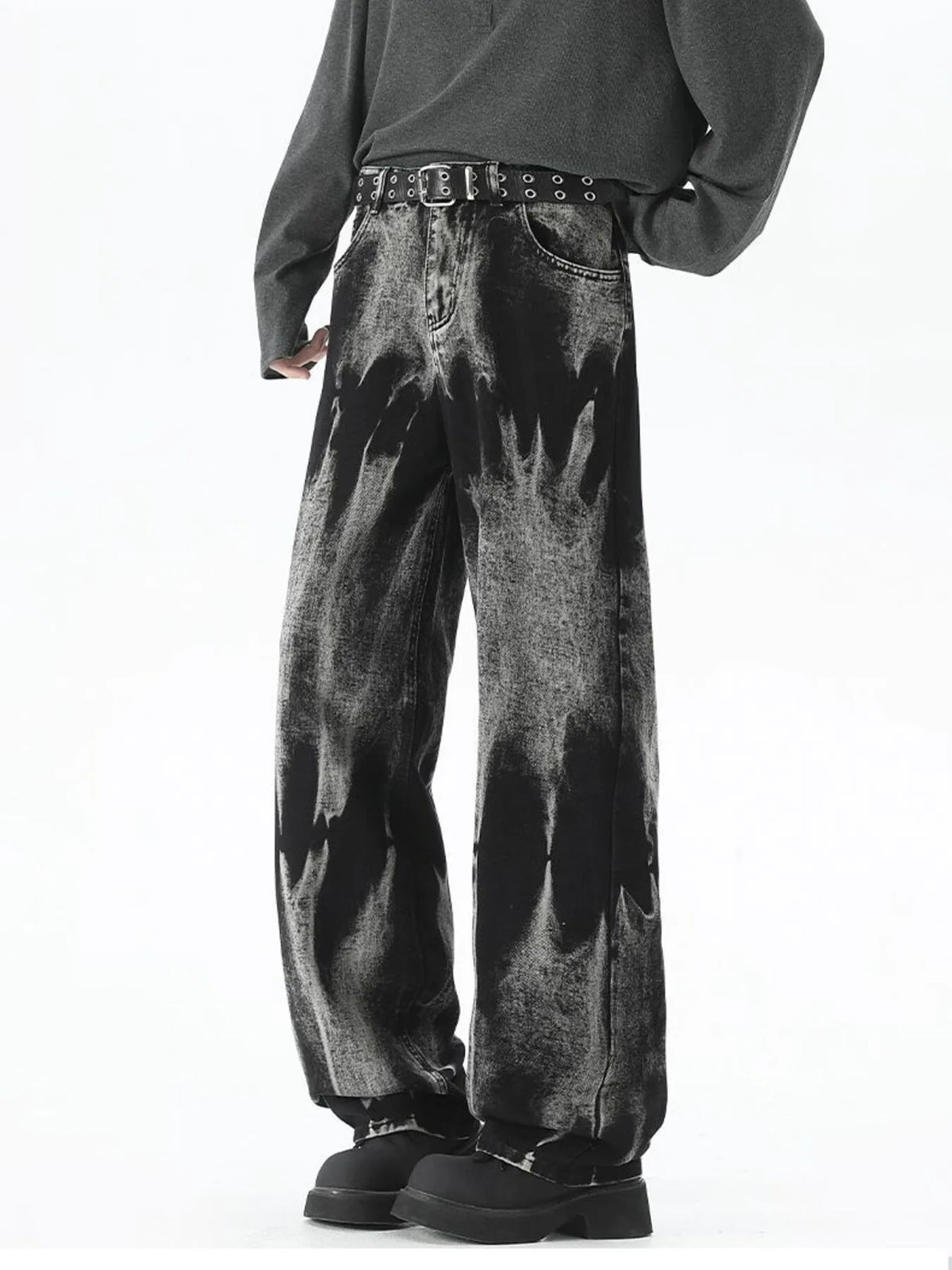 Smoke Signal Washed Wide-Leg Jeans