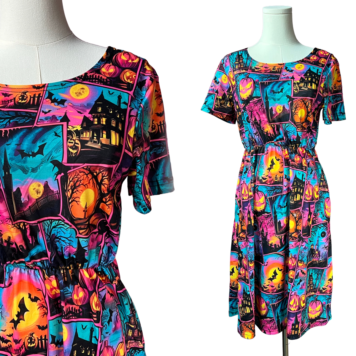 T-shirt Dress - Retro Halloween